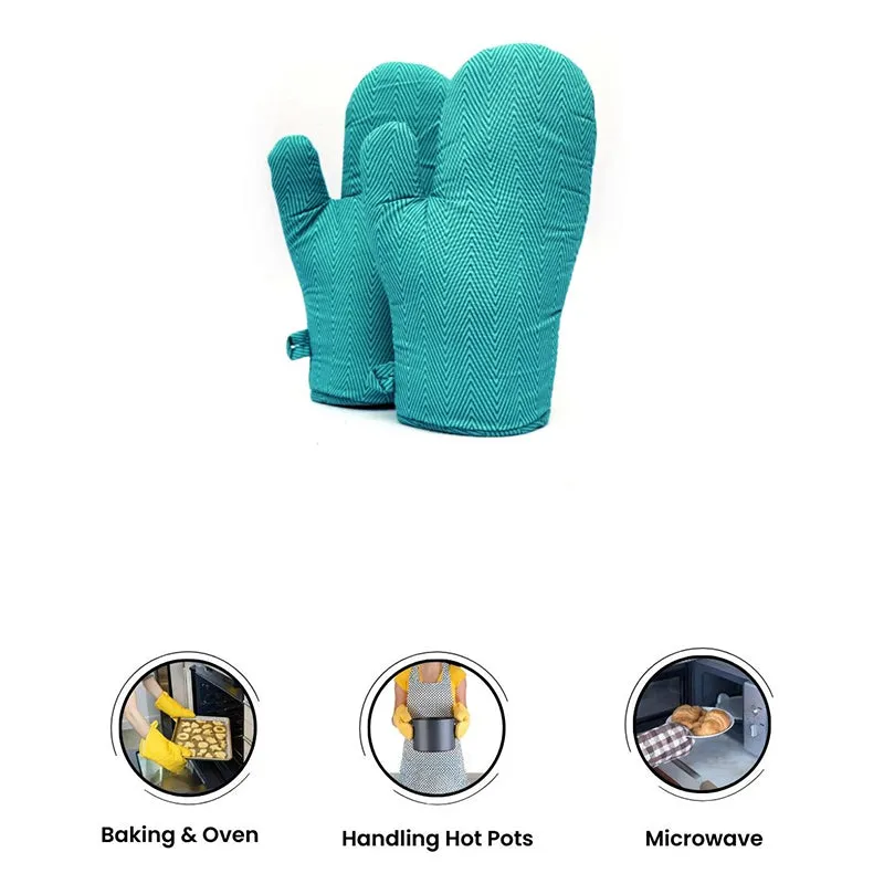 Swayam Keras Kitchen Gloves (Teal) - Set Of Two media 4