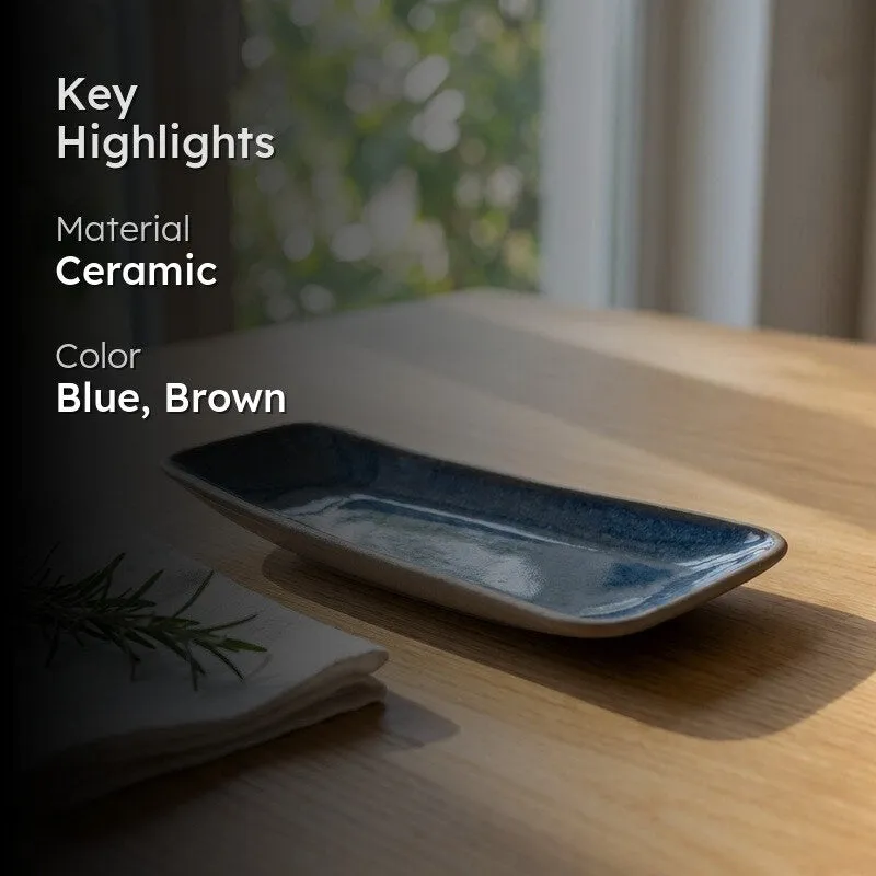 Azzure Ceramic Platter - Blue media 2