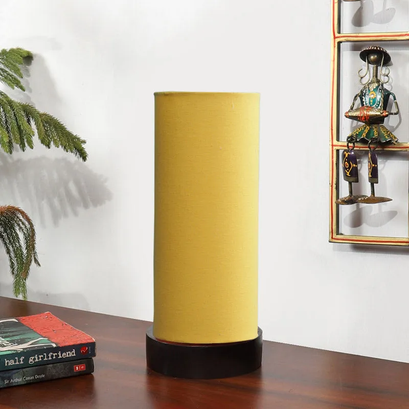 Mirza Tower Wooden Table Lamp - Yellow,Black media 3