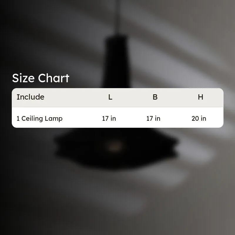 Fig Living Earth Pendant Cotton Ceiling Lamp - Black media 5