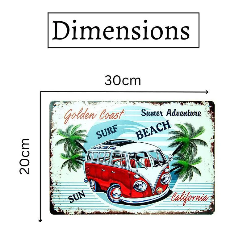 Golden Coast Surf Retro Metal Wall Accent media 7