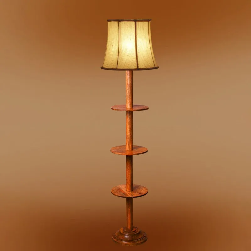 GlowDock Column Wooden Floor Lamp - White media 7