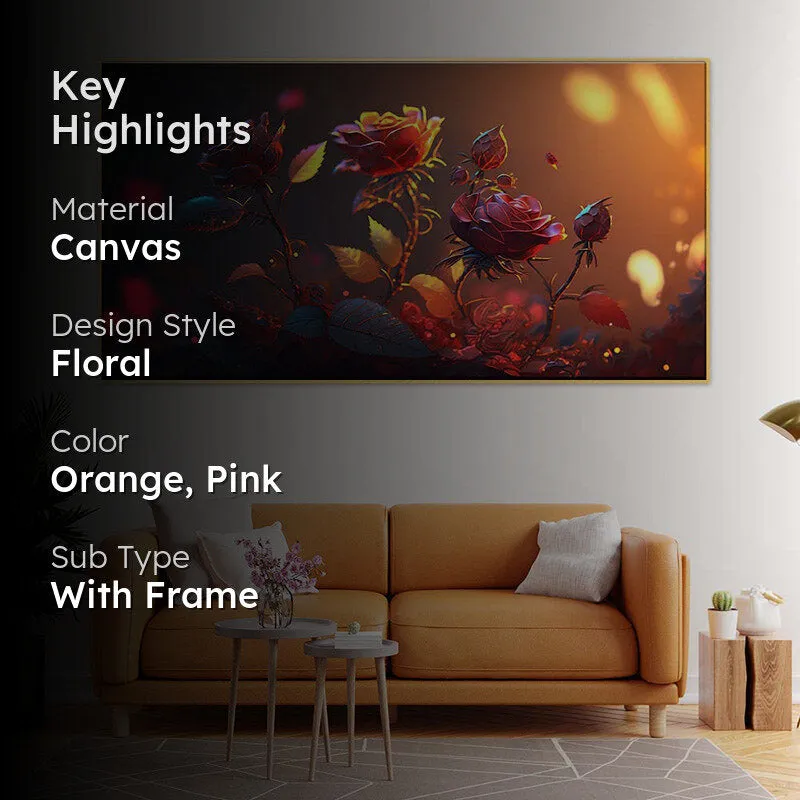 Blooms At Dawn Floral Canvas Wall Painting media 2