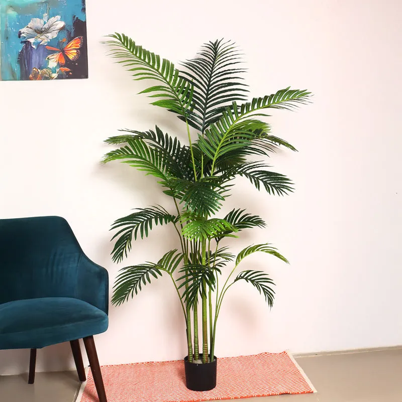 Verdiq Artificial Palm With Black Plastic Pot - 6 Feet media 3