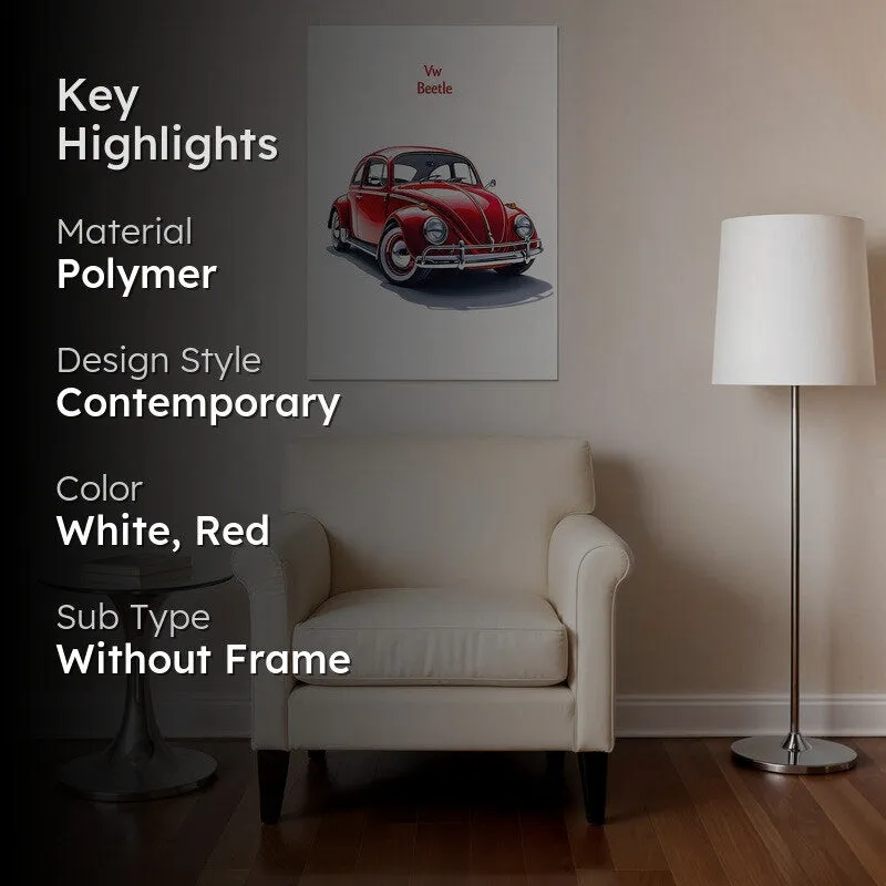 Retro Beetle Charm Wall Poster media 2