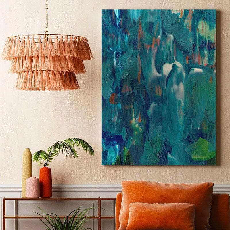 Coastal Abstract Canvas Wall Painting - Gallery Wrap