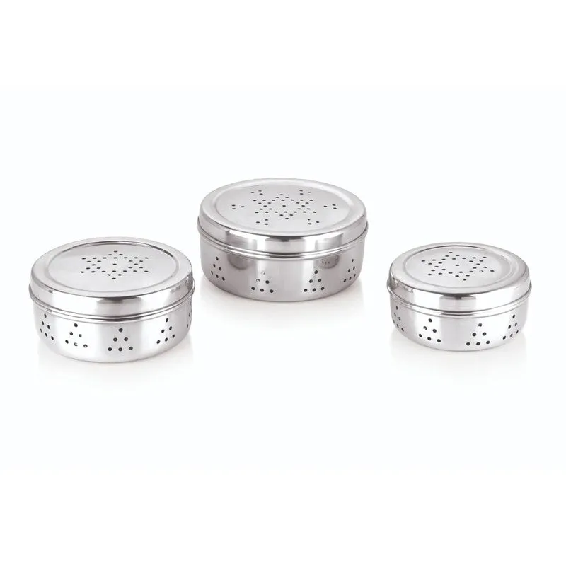 Smart Seal Silver Steel Container(500 mL,400 mL,300 mL) - Set Of Three media 3