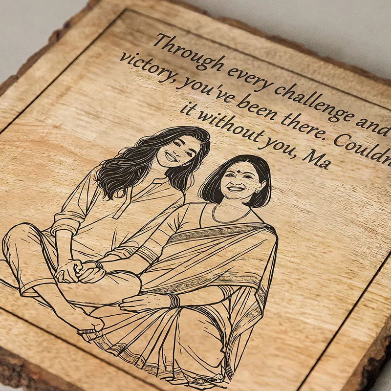 Couldn't Do It Without You Wood Showpiece - Square media 4