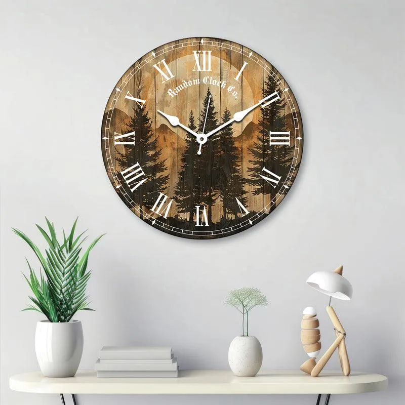 Panta Rhei Analog Wooden Wall Clock media 1