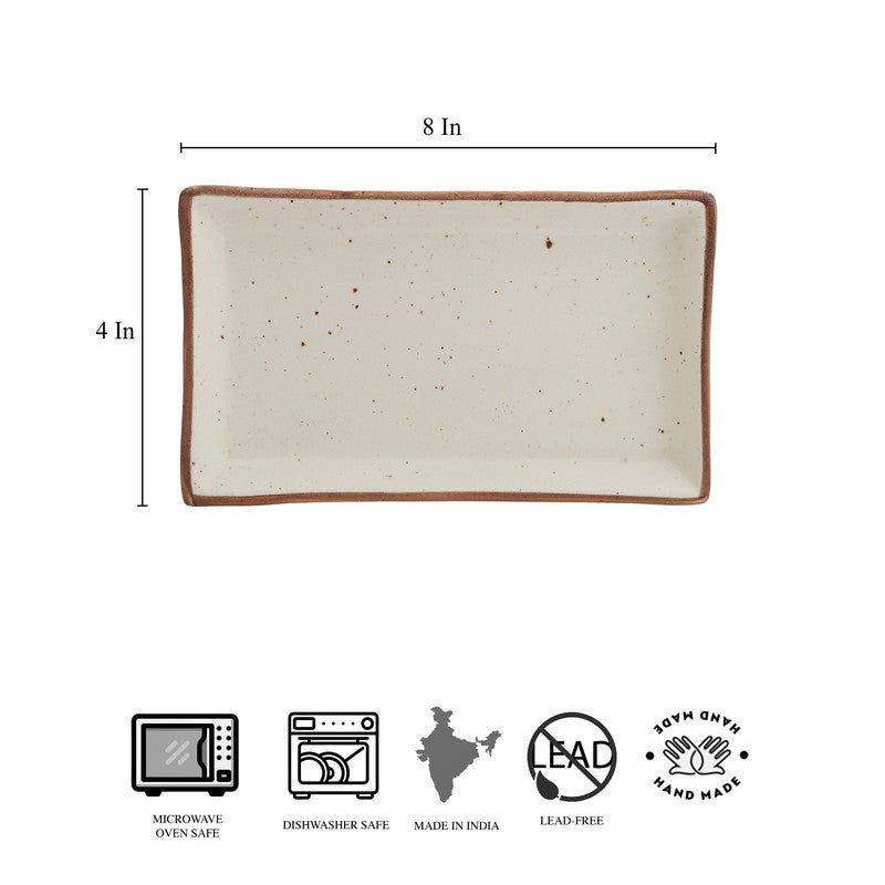 Brownline White Stoneware Platter (300 mL) - Set Of Two media 9