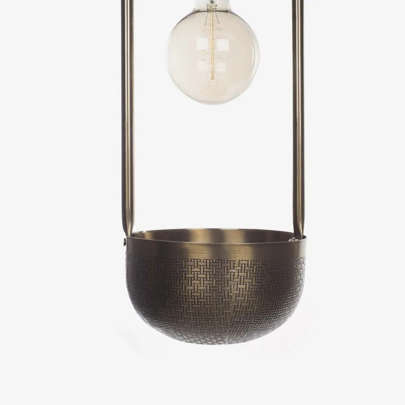 Orange Tree Esna Tall Steel Ceiling Lamp Wit Bowl media 5