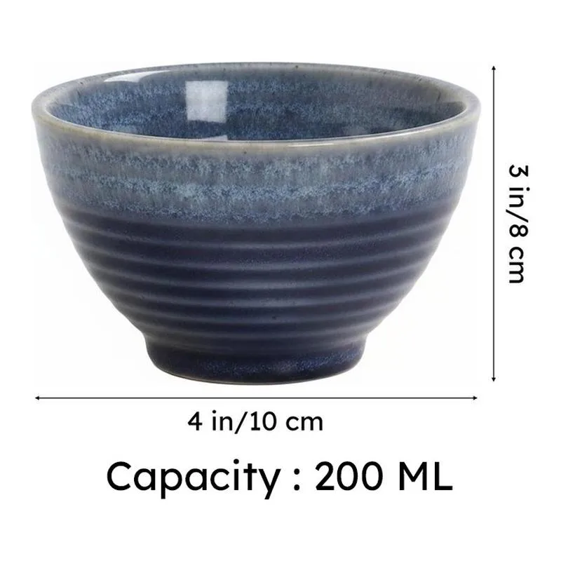 Vivre Snack Bowls (Blue,200 mL Each) - Set Of Six media 6