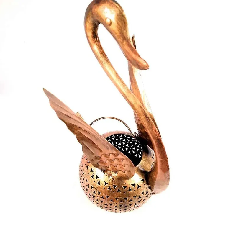 Swan Grace Iron Duo Tealight Candle Holder media 9