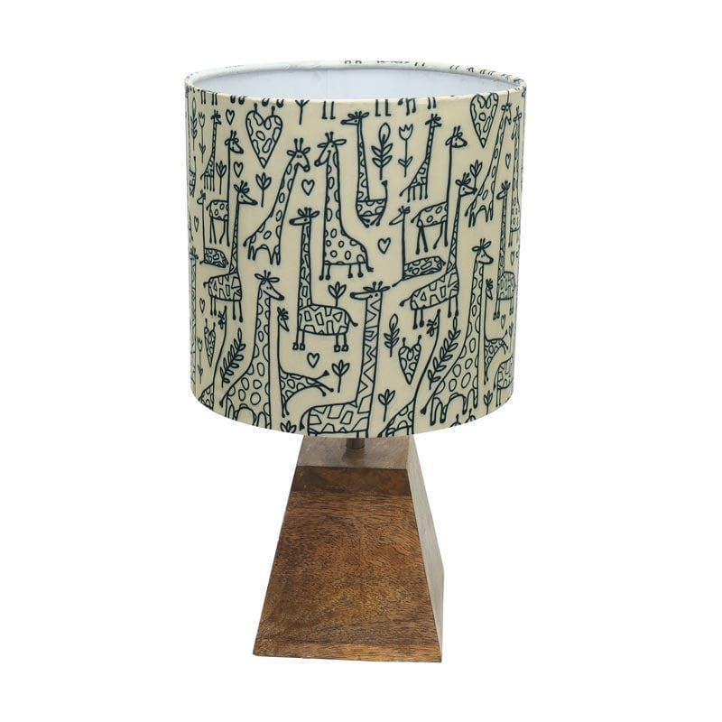Pyramid Perfection Tall Tales Fabric Table Lamp - Beige,Brown media 3