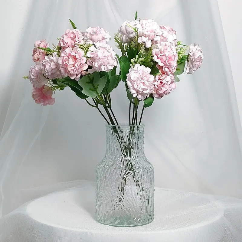 Artificial Hydrangea Flower (Pink) - Set Of Two media 3