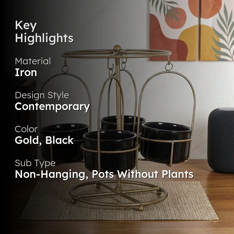 Merry Go Round Planter - Black - 2