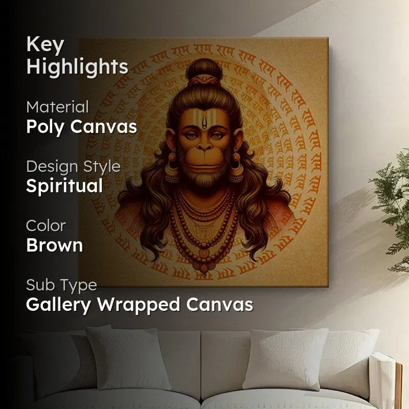 Hanuman Supreme Devotion Poly Canvas Wall Painting media 2