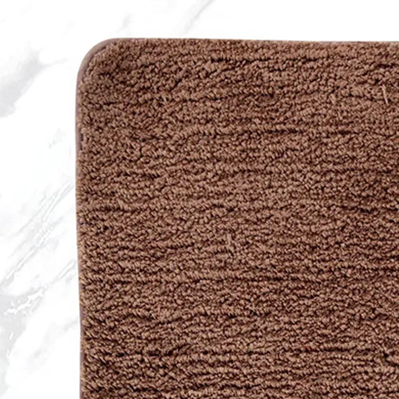 Helen Anti Skid Bath Mat & Contour Mat (Brown) - Set of Eight media 3