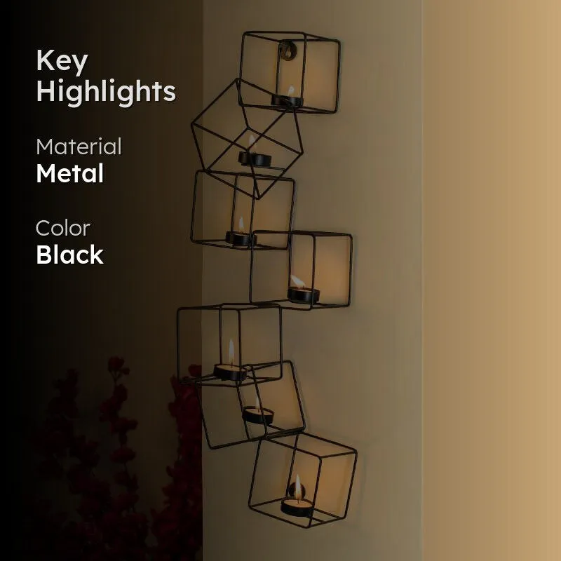 Cubix Candle Holder - Black media 2