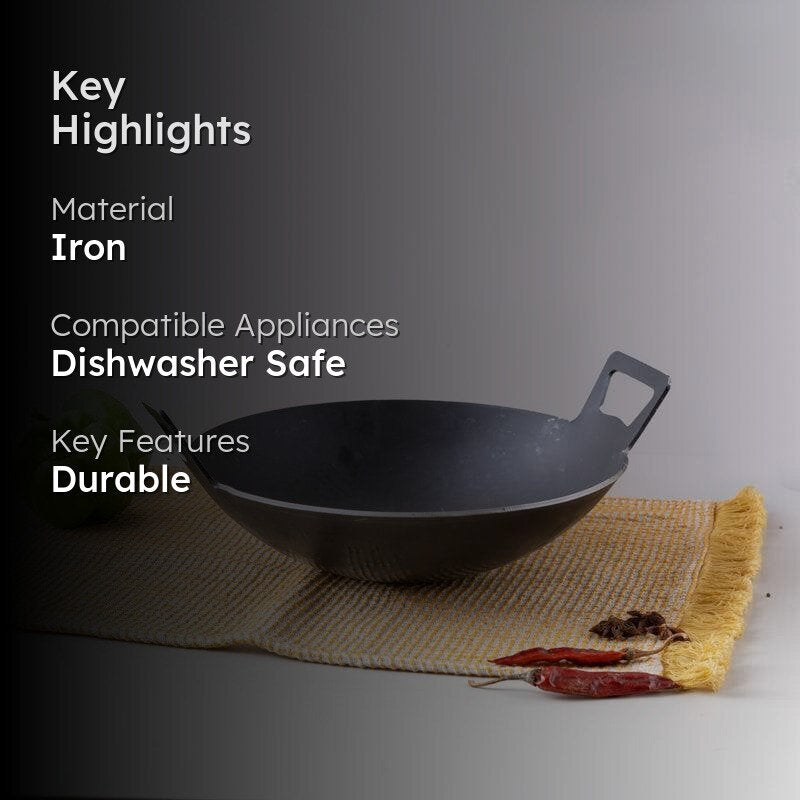 Ebony Induction Safe Kadhai - 2500 mL / 11 Inches media 2
