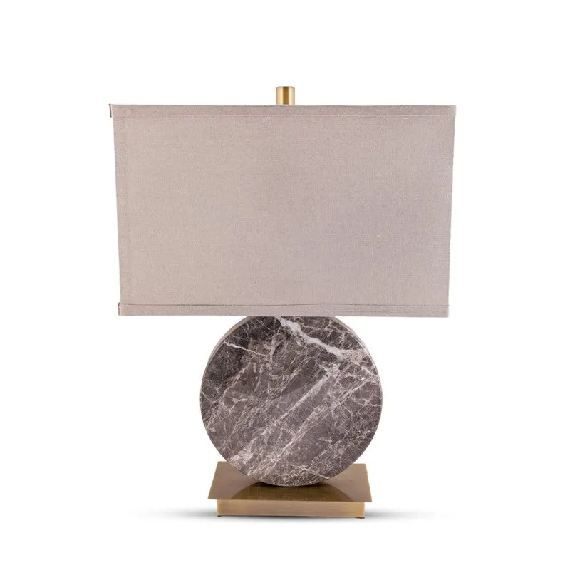 AarviDecor Marlow Classic Fabric Table Lamp - Grey media 5