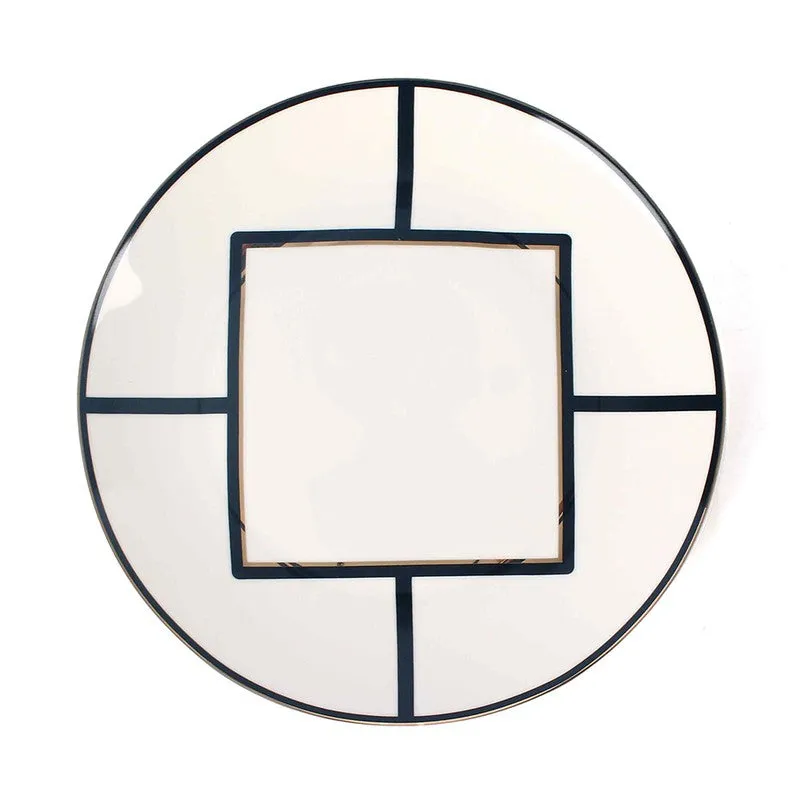 DecoCharm 24k Gold Brushed Dinner Set (White,Black)- 27 Piece Set media 6