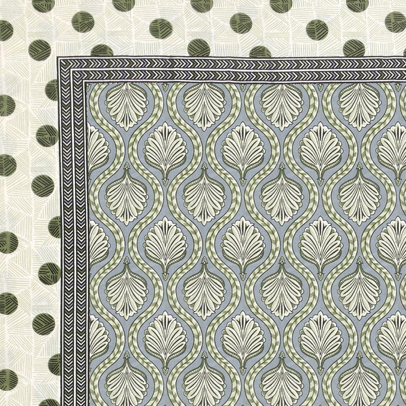 Triveni Treasure Ethnic Cotton  Bedsheet (Green) - 140 TC media 3