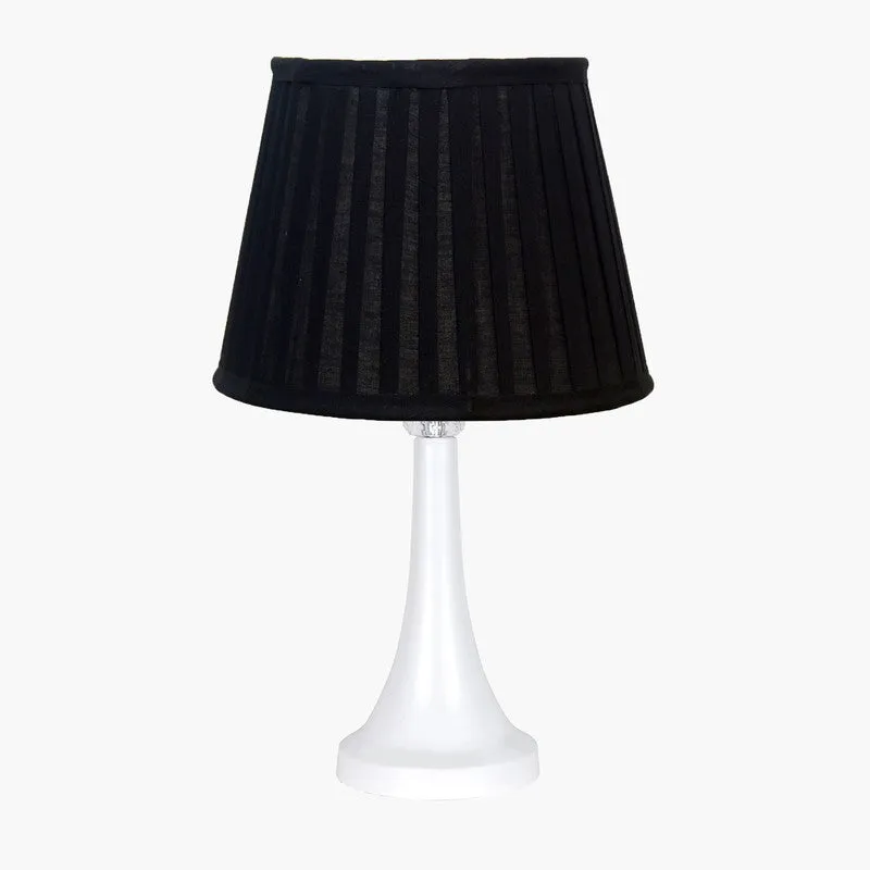 DreamGlow Bedside Wooden Table Lamp - Black,White media 3