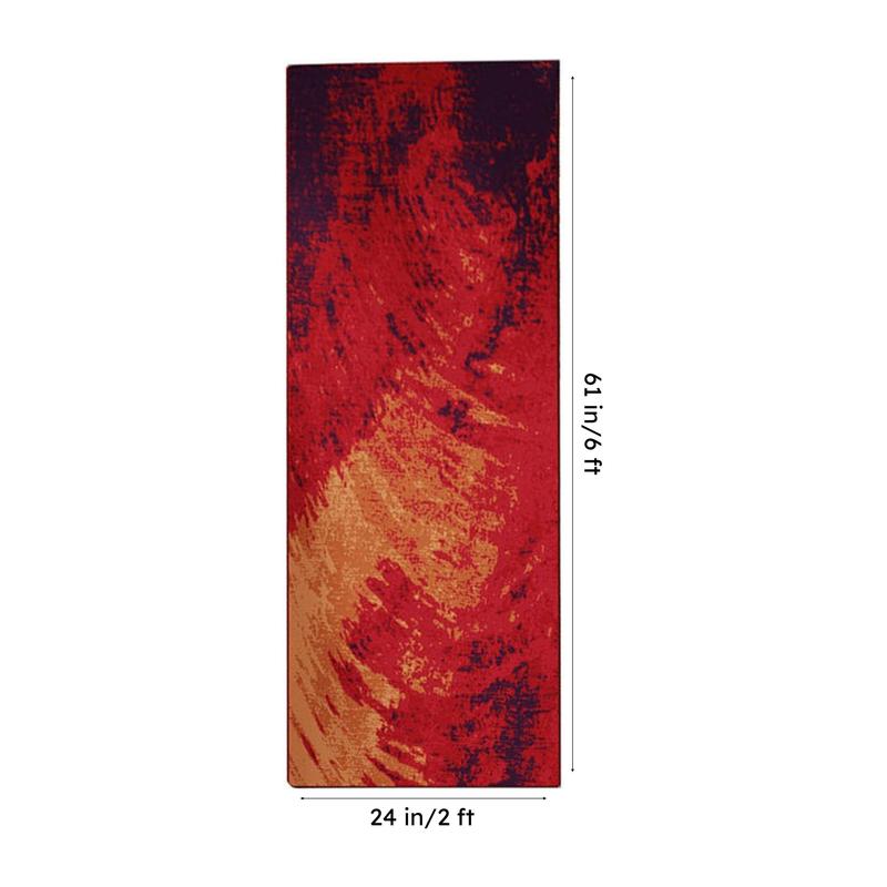 Esmond Abstract Micro Fiber Runner Rug - Orange media 8