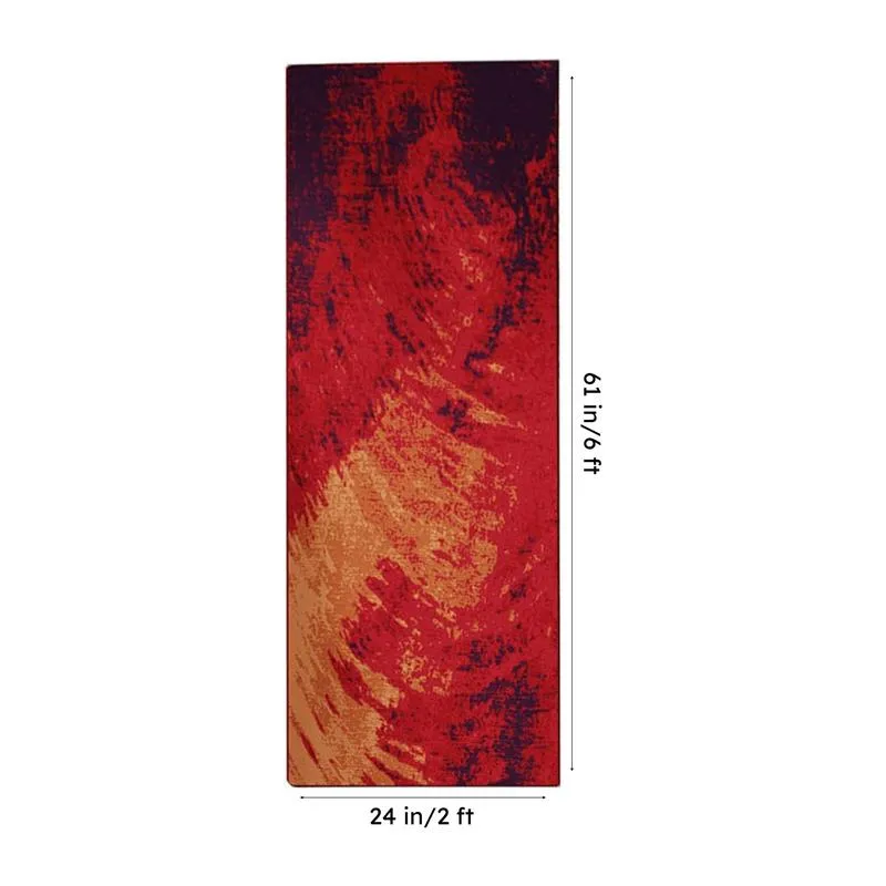 Esmond Abstract Micro Fiber Runner Rug - Orange media 8
