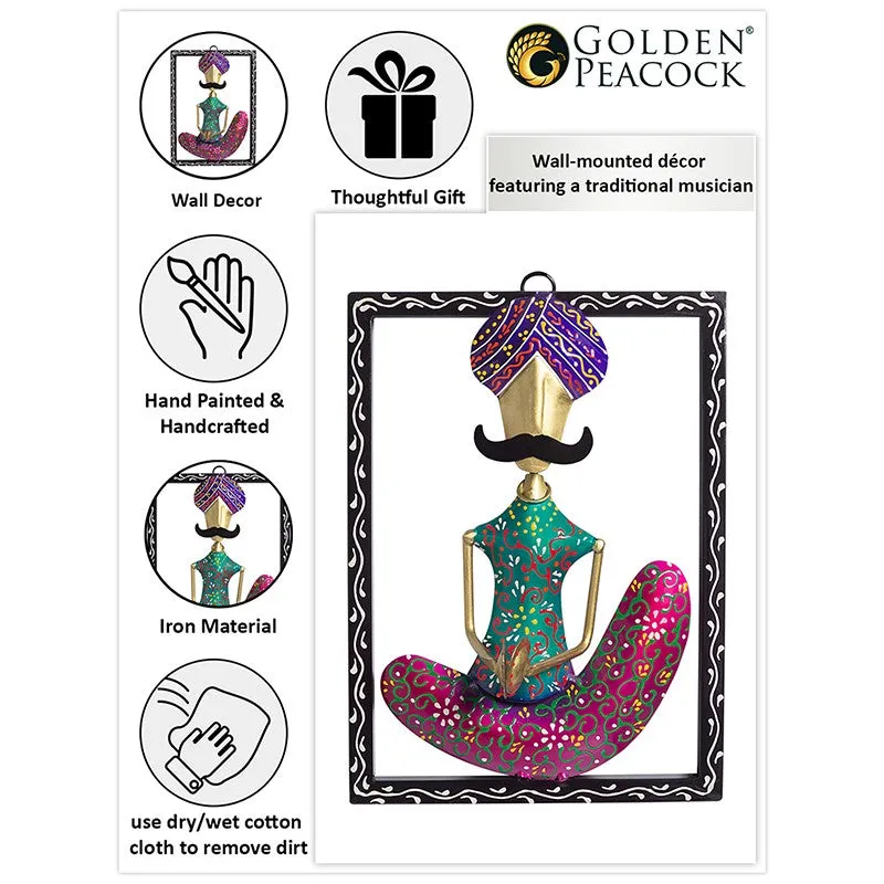 Folkart Iron Wall Accent - Purple,Green media 3