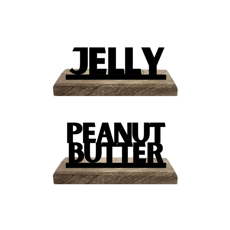 PB & J Typography Showpiece - Set Of Two media 4