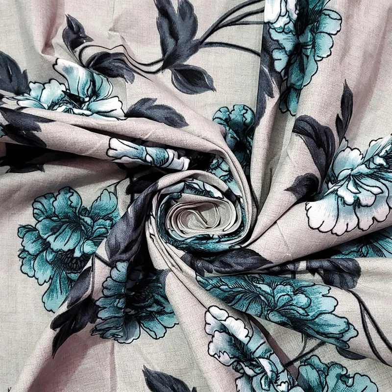 Giada Floral Cotton Curtain - Set Of Three media 4