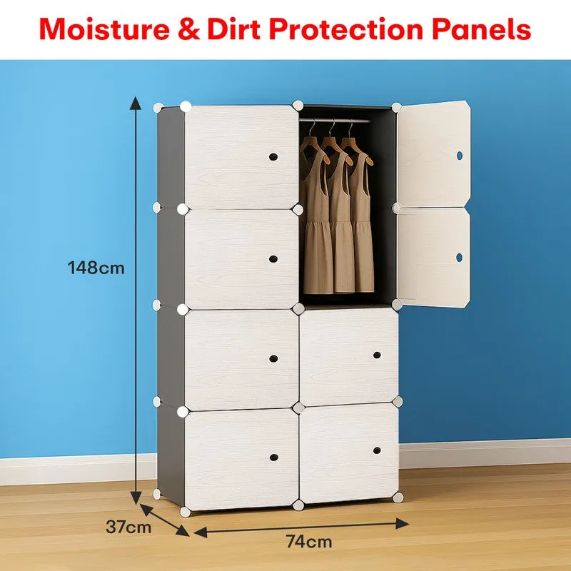 Rioware PureSpace Modular Wardrobe Racks - Beige,Black media 10