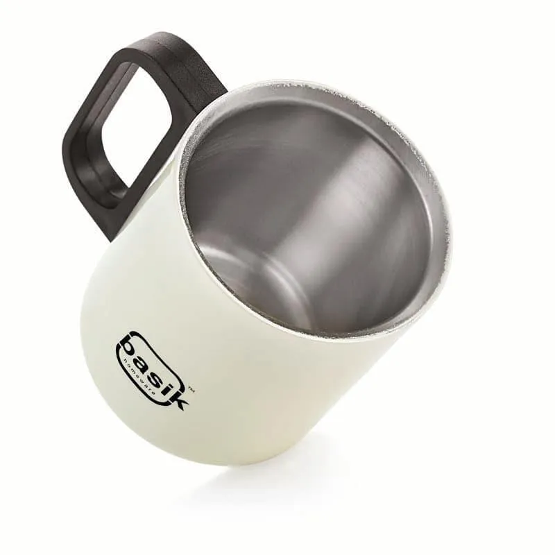 Raya Stainless Steel Coffee Mug (210 mL Each/White) - Set of Two media 4