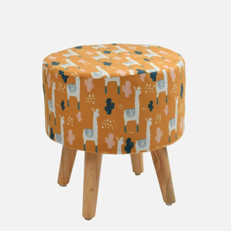 Avira Horse Print Multicolor Engineered Wood Ottomans - Set Of Two media 4