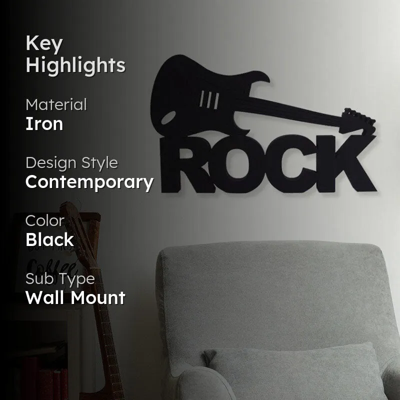 Rock Music Black Iron Wall Accent media 2