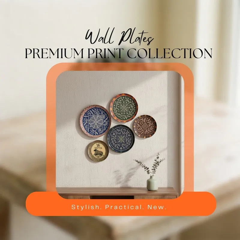 Geometric Zen Wall Plates - Set of Five media 9