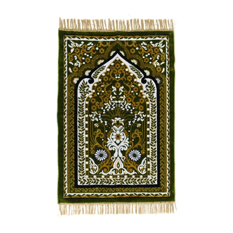 Sakinara Velvet Prayer Mat - Beige,Olive media 3