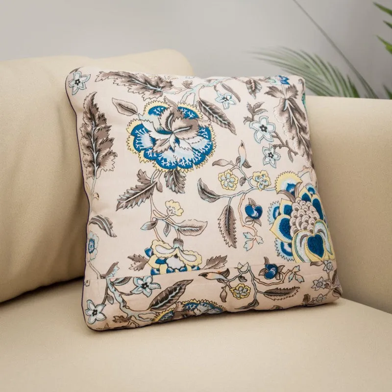 Petal Gardenia Cotton Cushion Covers - Set Of Two media 3
