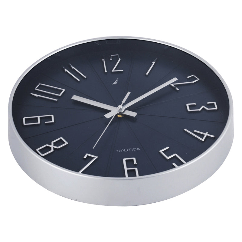Caldre Analog Wall Clock - Blue & Silver media 4