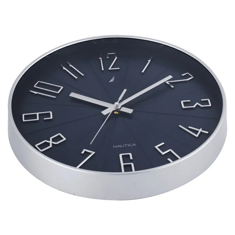 Caldre Analog Wall Clock - Blue & Silver media 4