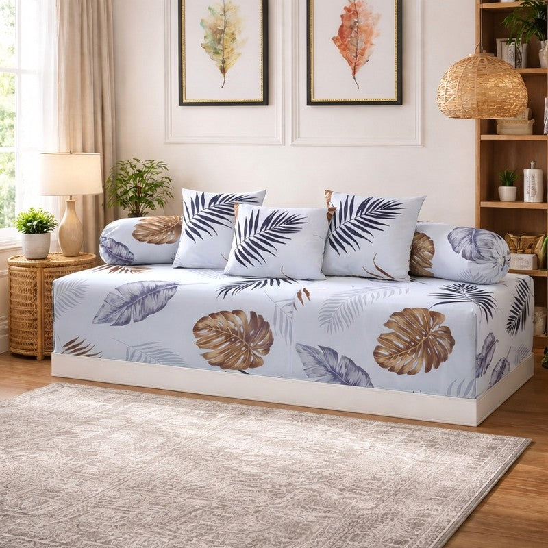 Tropixa Printed Diwan Set - Six Piece Set
