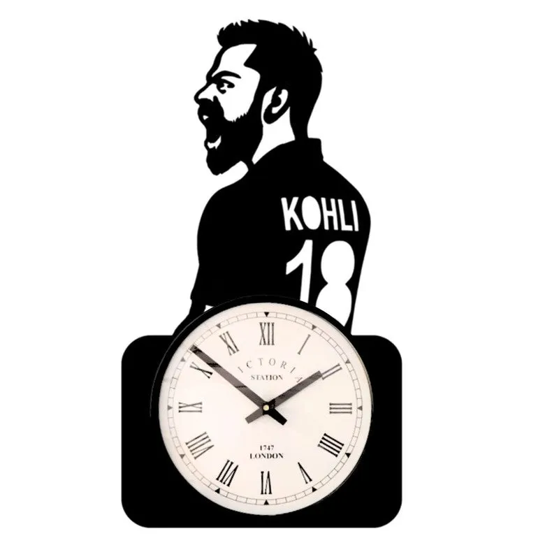 Kohli Steel Analog Wall Clock - Black media 4