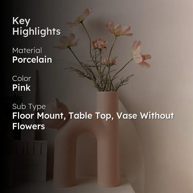 Purrcelain Bloom Porcelain Vase - Soft Pink media 2