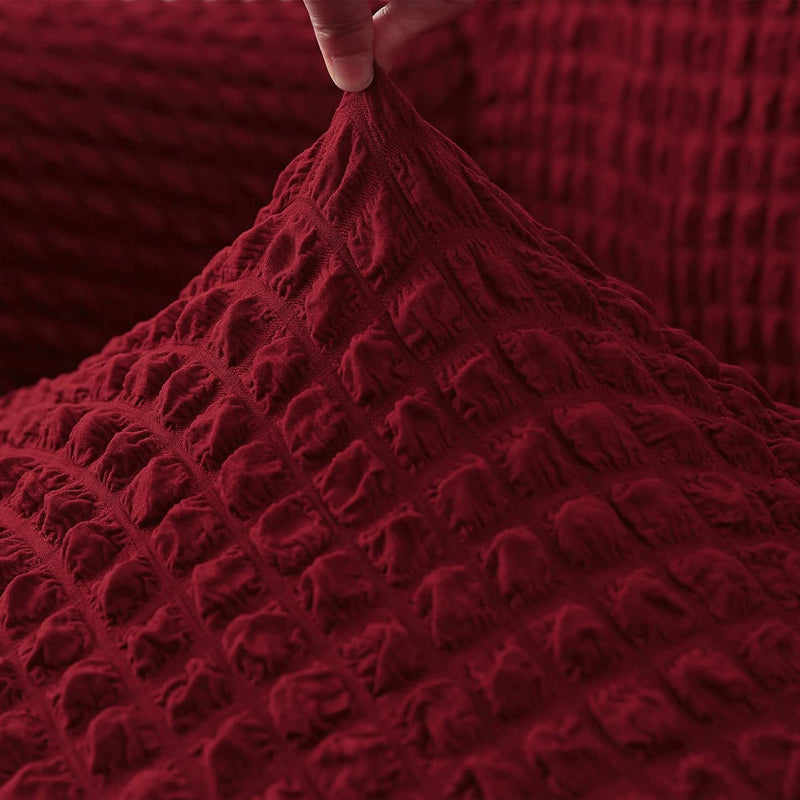 Bubble Frill Sofa Cover - Maron media 6