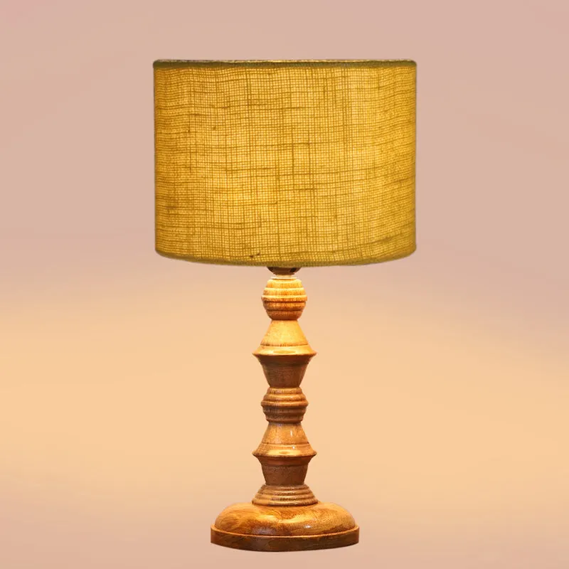 Sienna I Timber Wooden Table Lamp - Yellow,Brown media 4
