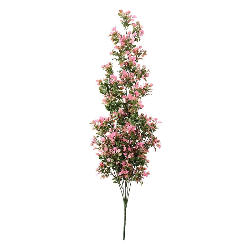Faux Pink Flower Vine With Metal Wall Stand media 4