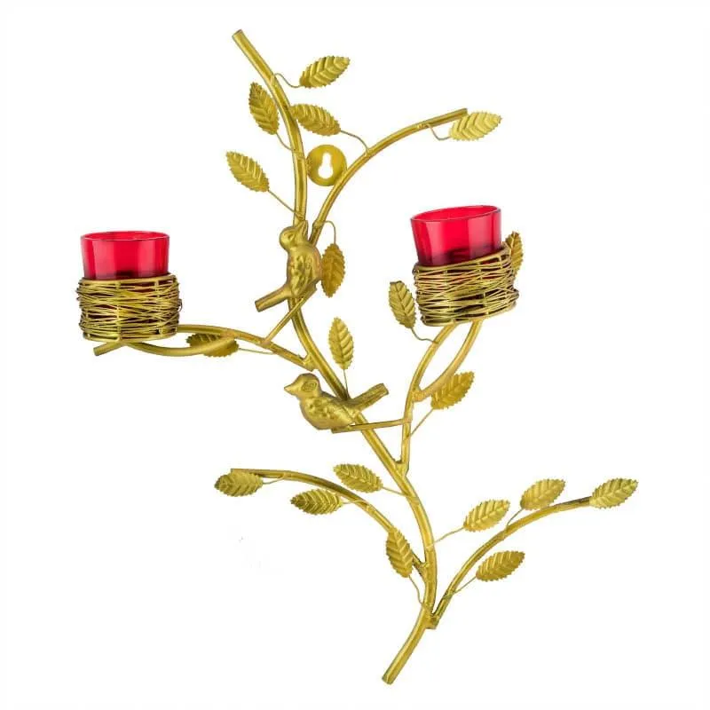 Aurum Stem Candle Holder Votive - Red media 3