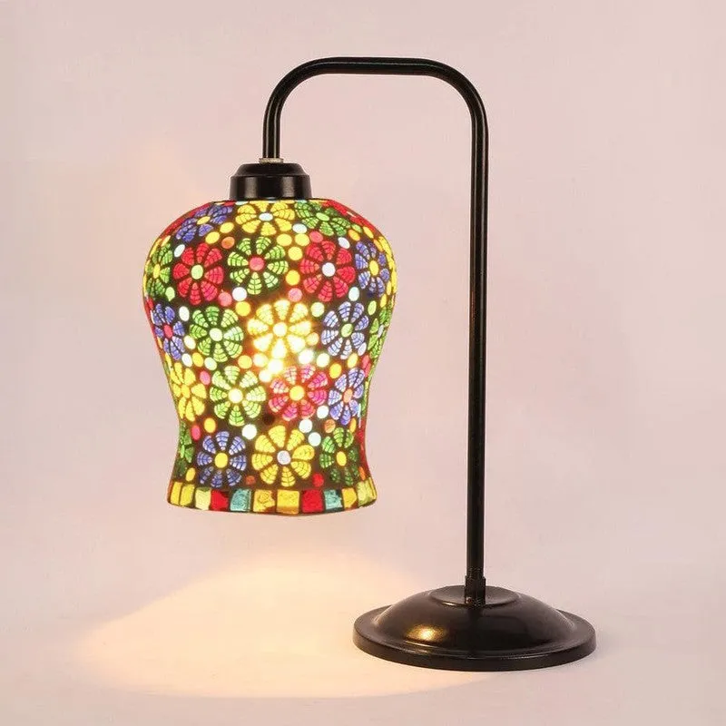 Mosaic Glow Arch Glass Table Lamp - Multicolor media 5